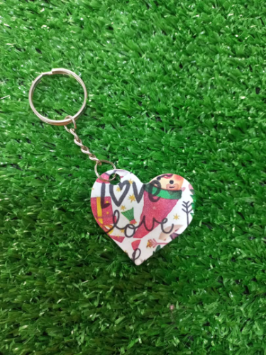 Llavero acero corazon