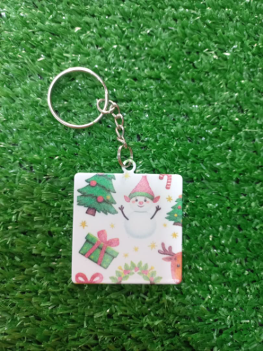 Llavero acero cuadrado